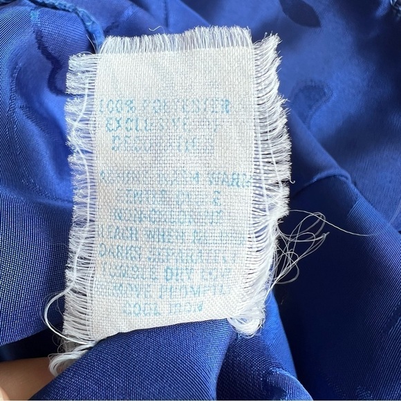 VTG Deena Satin Jacquard Camisole and Shorts Lingerie Set XS/S Jeweled Blue USA - Picture 8 of 15